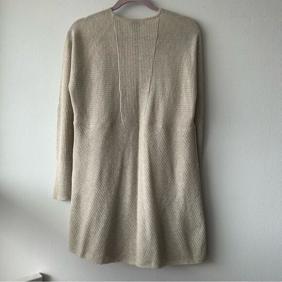 Eileen Fisher Beige Open Front Cardigan Sweater - Picture 2 of 7